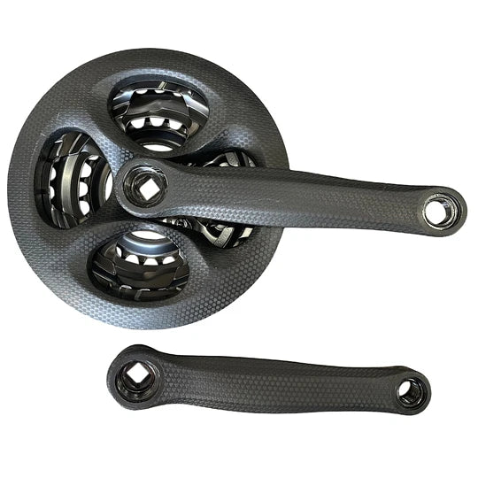 VOLANTE TRIPLE BITTELI 170mm 42/34/24 NEGRO TIPO FIBRA