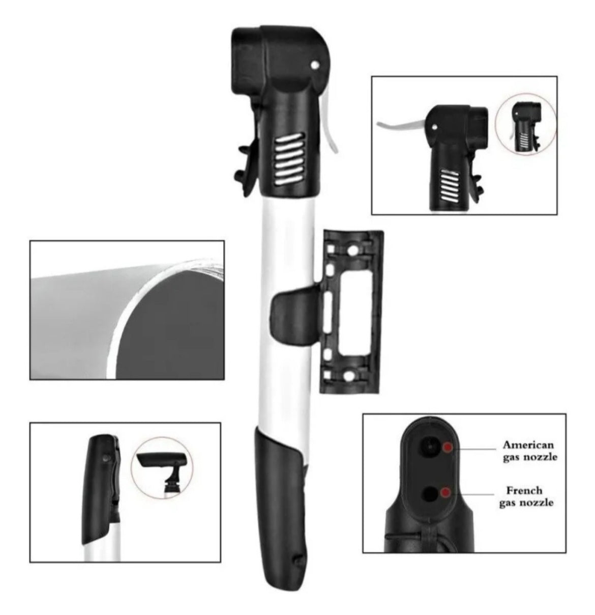 Bombin Mano Portatil Bicicleta Válvula Mtb/ Ruta