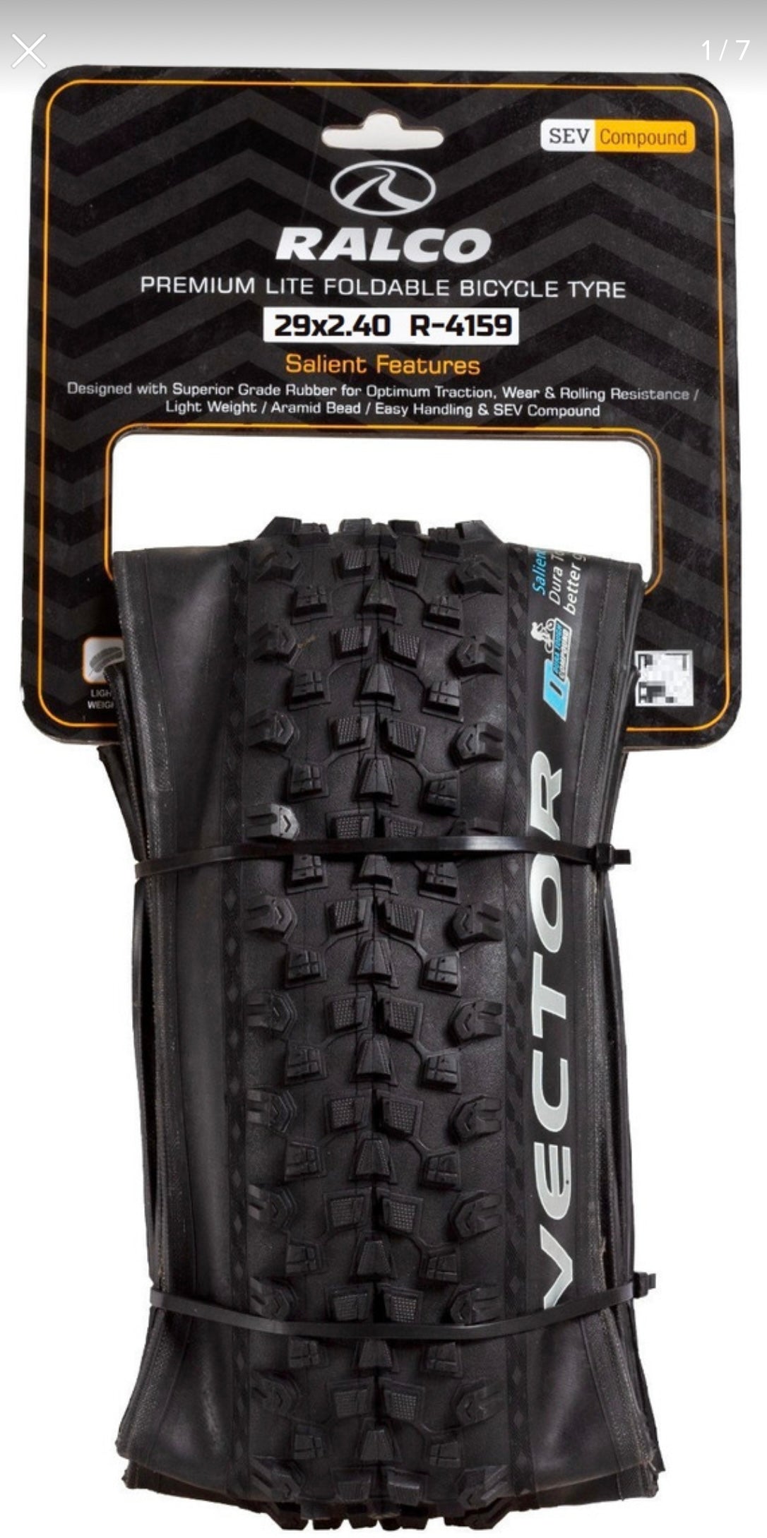 Neumático Bicicleta Ralco Vector Aro 29 X 2.35/2.40 Kevlar