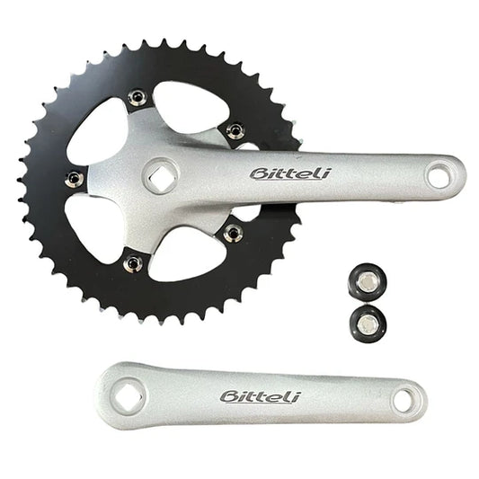 VOLANTE FIXIE BITTELI ALUMINO 44T SILVER/NEGRO