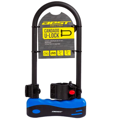 Candado U-Lock Best Azul con Llave 165 x 320mm