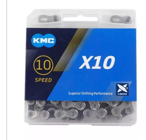 Cadena Kmc X10 Con Eslabón Rápido 10 Velocidade
