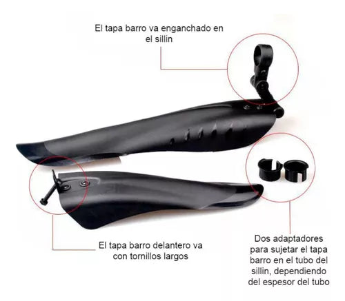 Kit De Tapa Barro Proteccion Para Bicicleta Ciclismo